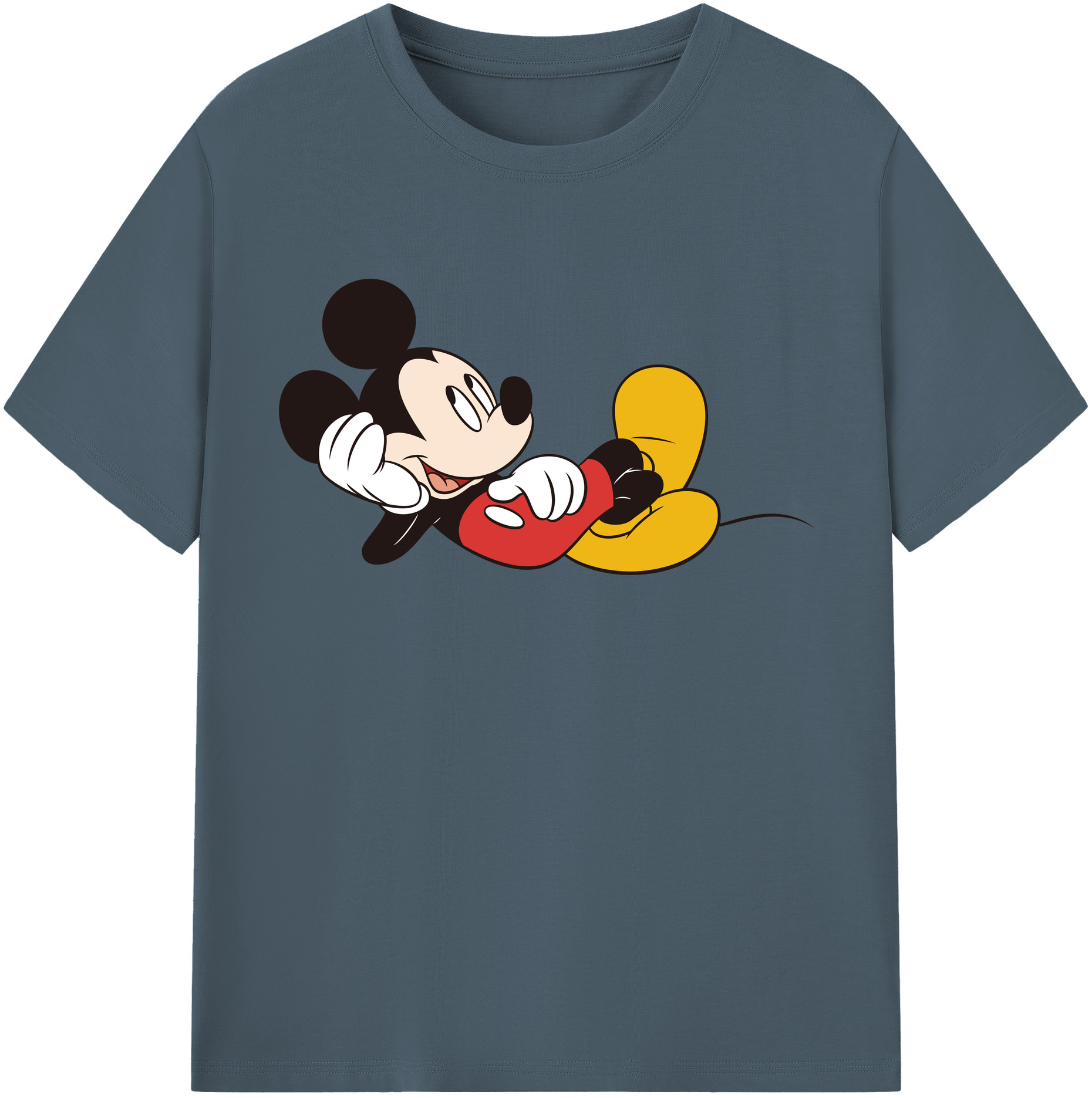 （画像用） ミッキーマウス Mickey Mouse 綿100％半袖Tシャツ（フロントプリント）